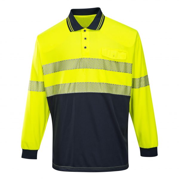 High Visibility Sweatshirt With Polo Collar - Image 2