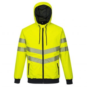 High Visibility Soft Shell Workwear With Ribbed Cuff&Ribbed Hem