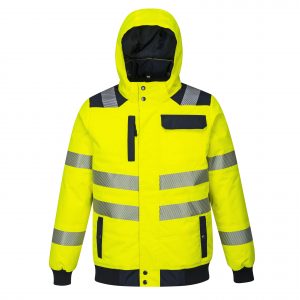 High Visibility Oxford Parka With Detachable Hood