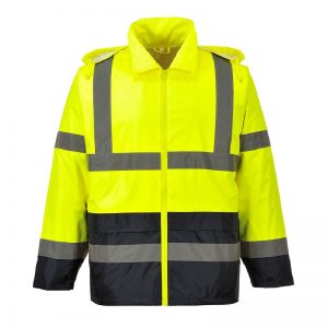 High Visibility Reflective Breathable Jacket With Detachable Hood