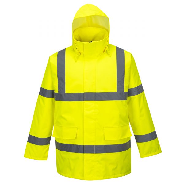 High Visibility Reflective Breathable Jacket With Detachable Hood - Image 3