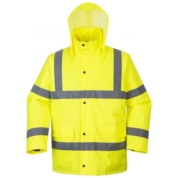 High Visibility Reflective Breathable Jacket With Detachable Hood - Image 2