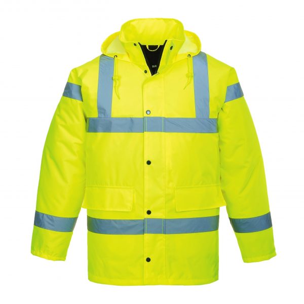 High Visibility Reflective Breathable Jacket With Detachable Hood - Image 5