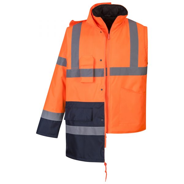 5 in 1 High Visibility Reflective Waterproof Parka - Image 2