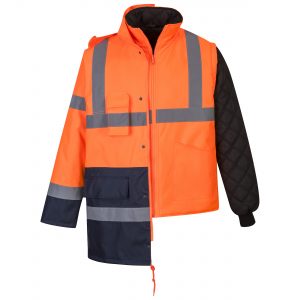 5 in 1 High Visibility Reflective Waterproof Parka