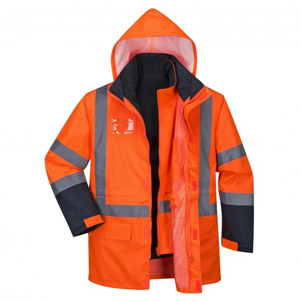 7-in-1 High Visibility Reflective Waterproof Parka - Image 2
