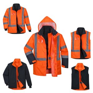 7-in-1 High Visibility Reflective Waterproof Parka