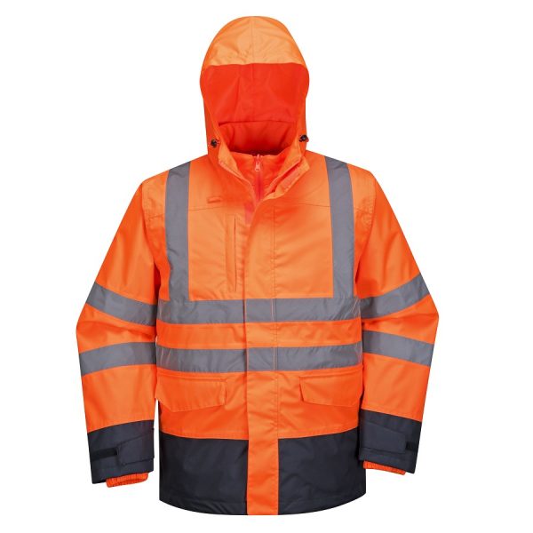 5-in-1 High Visibility Reflective Waterproof Parka - Image 2