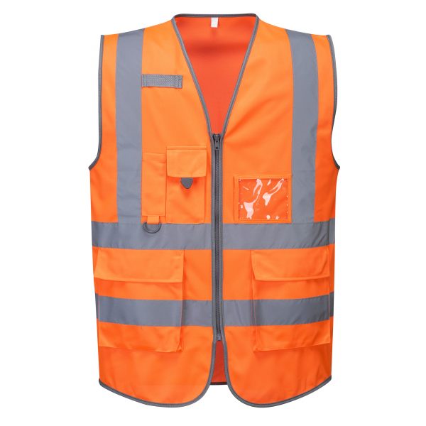 High Visibility Reflective Vest With Tool Pockets - Image 2