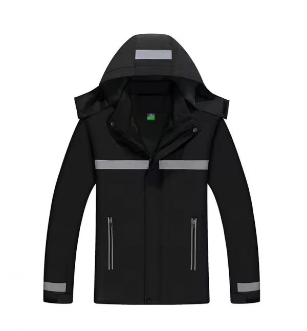 Reflective Waterproof & Windproof Lined Fleece Jacket  With Detachable hood