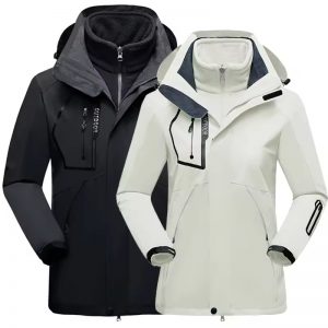 Men's 3 in 1 Waterproof Hiking Jacket With Inner Fleece Jacket