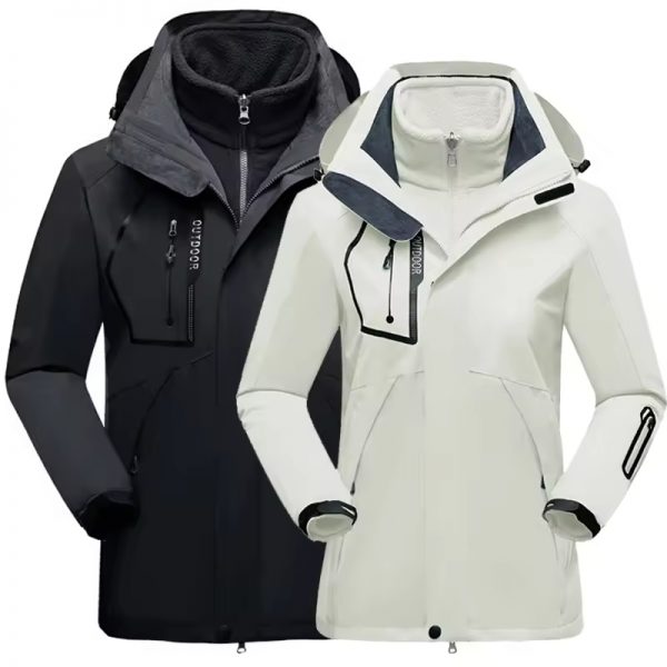 Men's 3 in 1 Waterproof Hiking Jacket With Inner Fleece Jacket