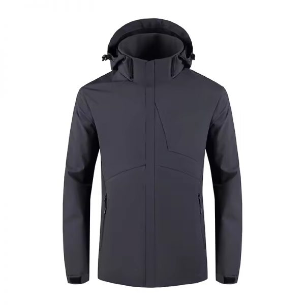 Custom Logo Men's Winter Antistatic  Polyester Micro Polar Fleece Jacket - Image 6