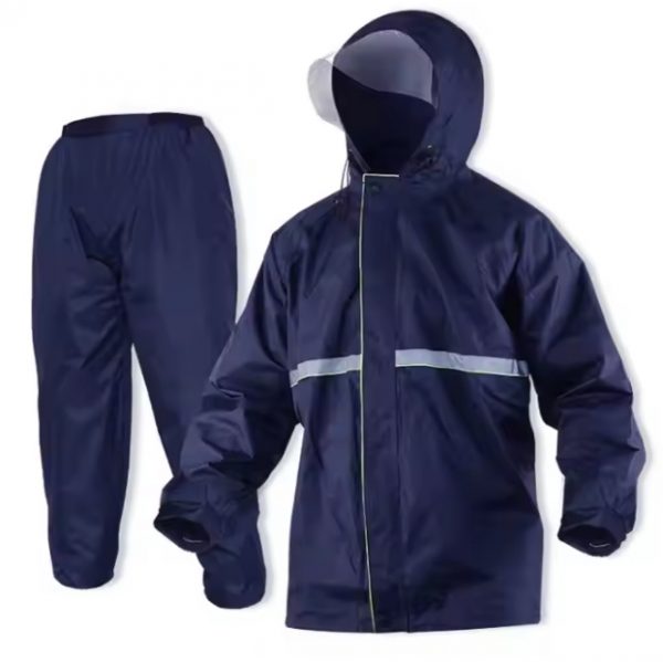 Single Layer Rain Suit With Reflective Strip